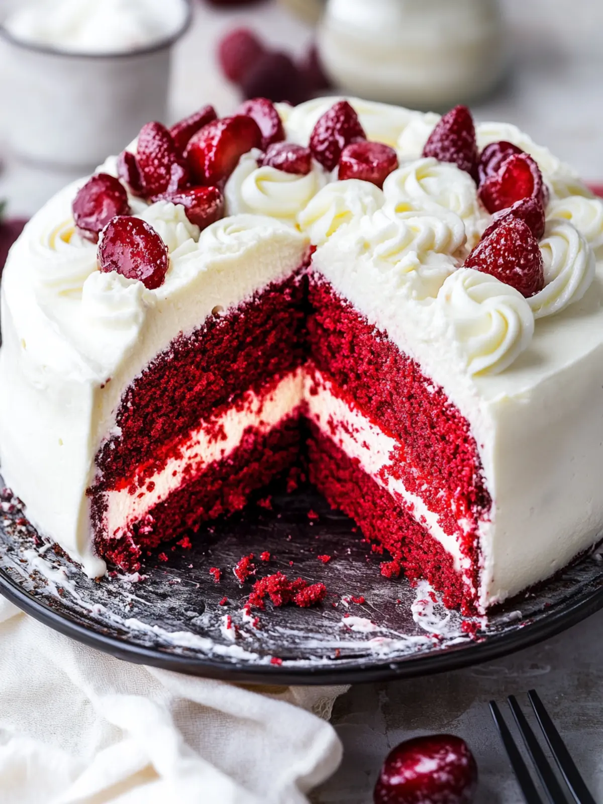 Indulge in Red Velvet Cheesecake Cake Bliss at Home 5 Red Velvet Cheesecake Cake
