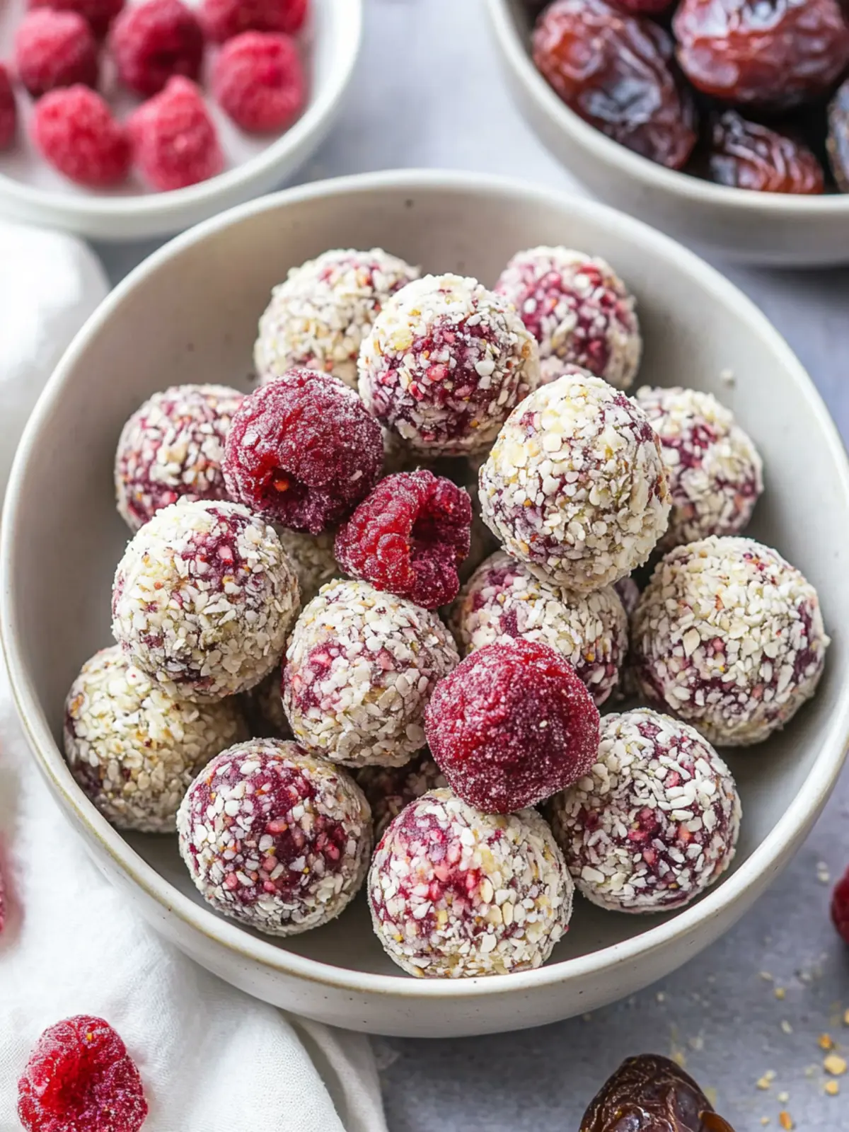 Delicious Raspberry Bliss Balls with Dates for a Health Boost 2 Raspberry Bliss Balls with Dates