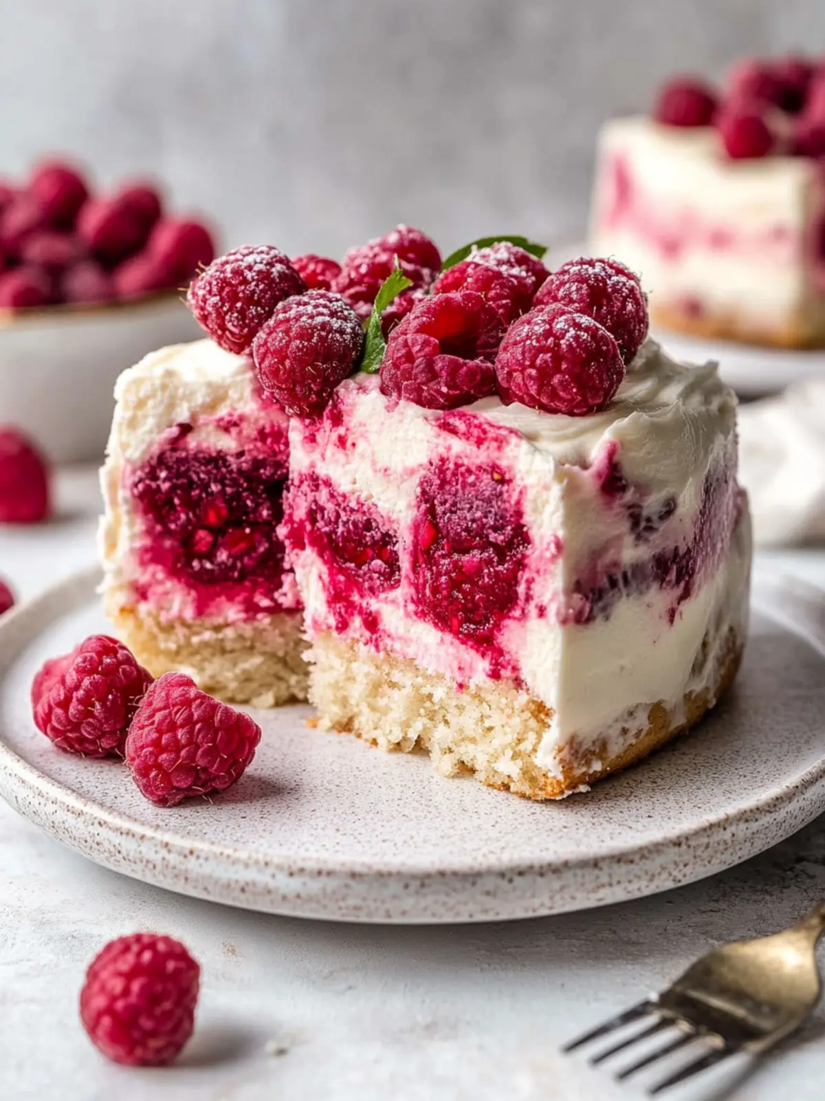 White Chocolate Raspberry Cake
