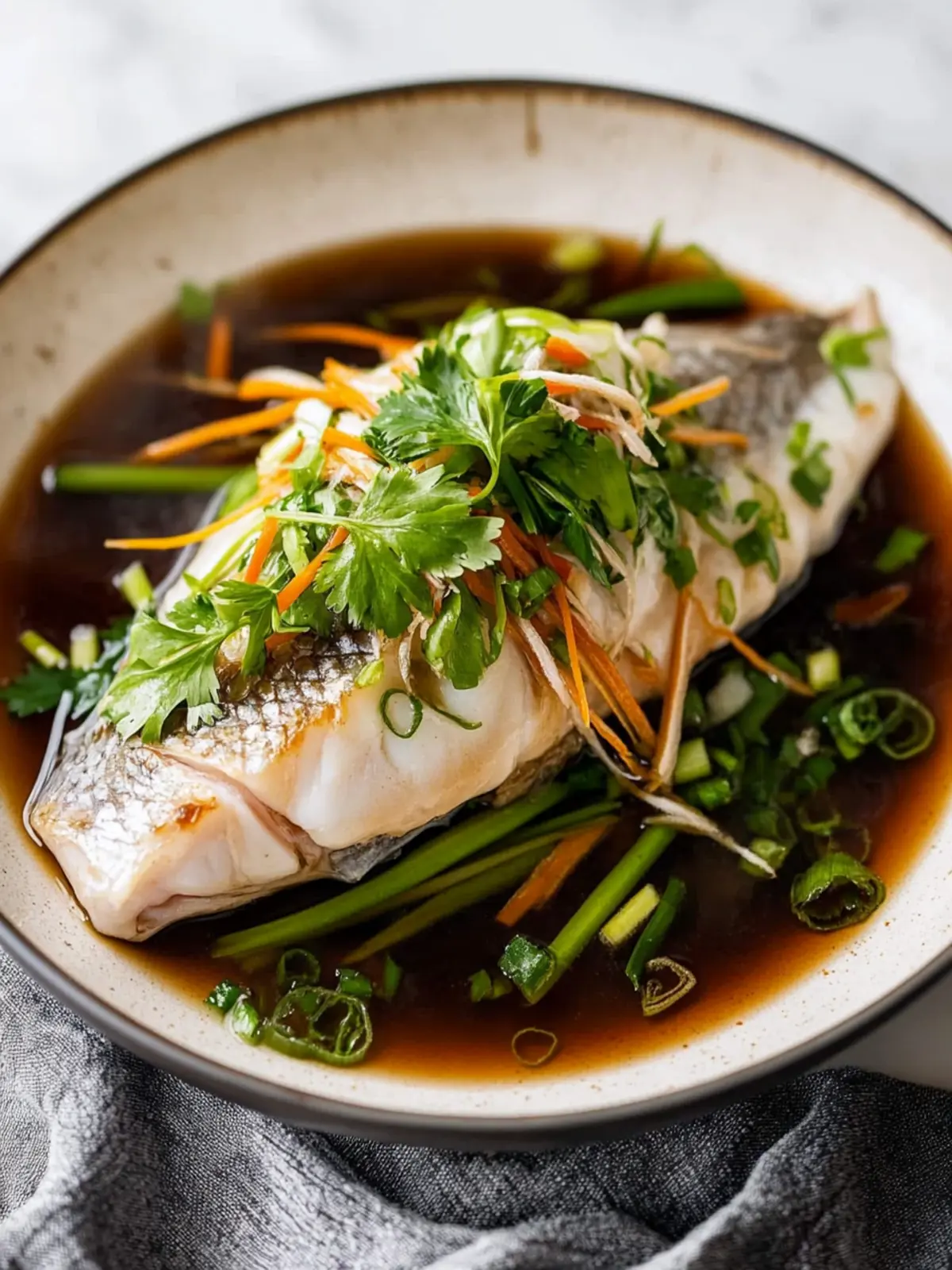 Steamed Fish with Ginger and Soy Sauce: A Flavorful Delight 3 Steamed Fish with Ginger and Soy Sauce