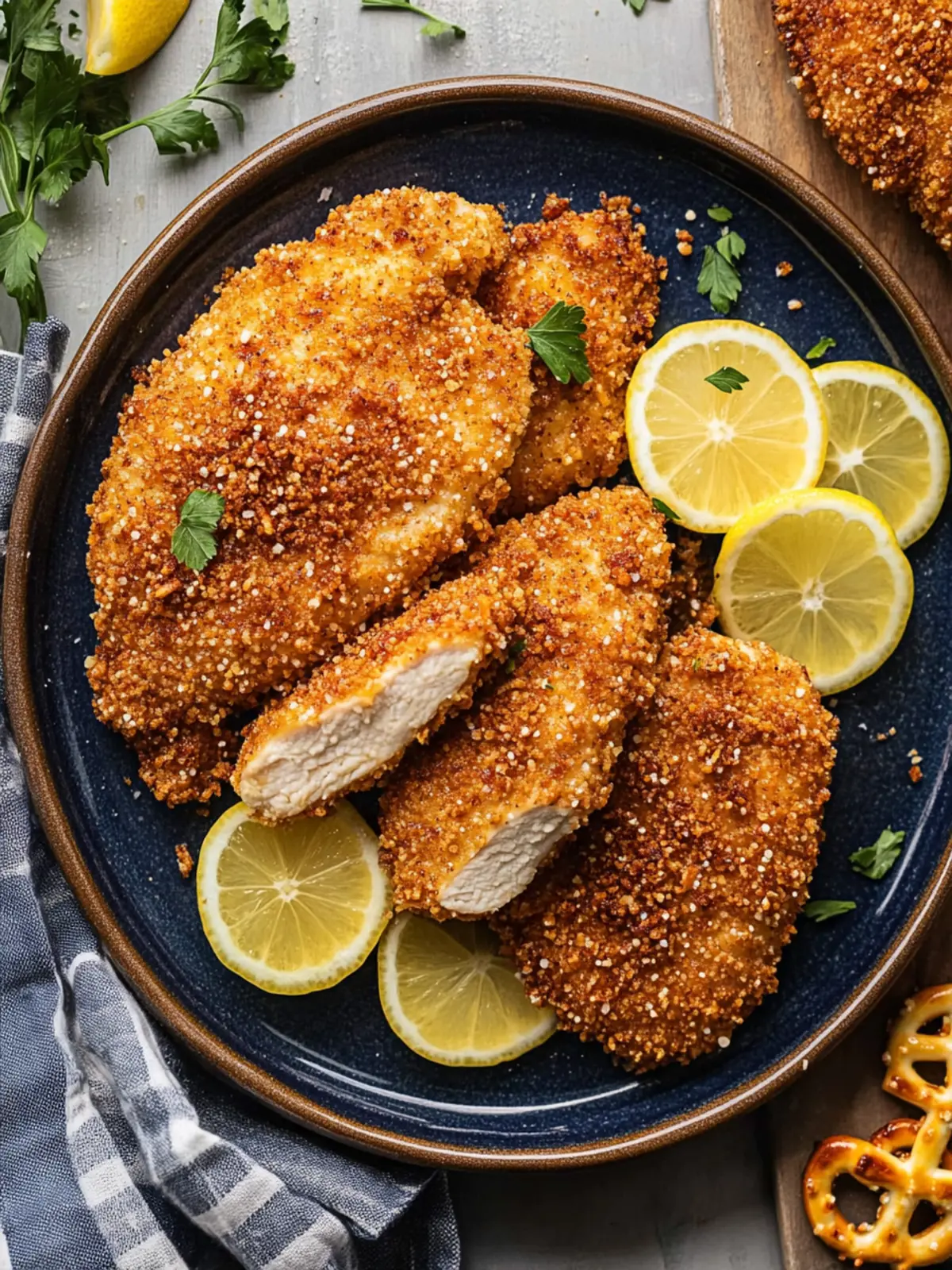 Irresistible Pretzel Crusted Chicken with Cheddar Sauce 2 Pretzel Crusted Chicken