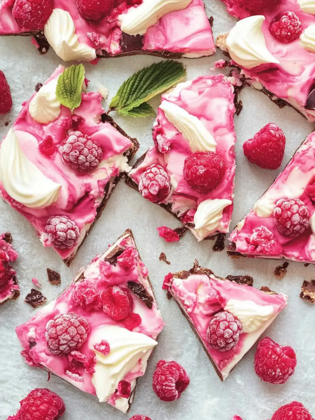 Raspberry Meringue Bark