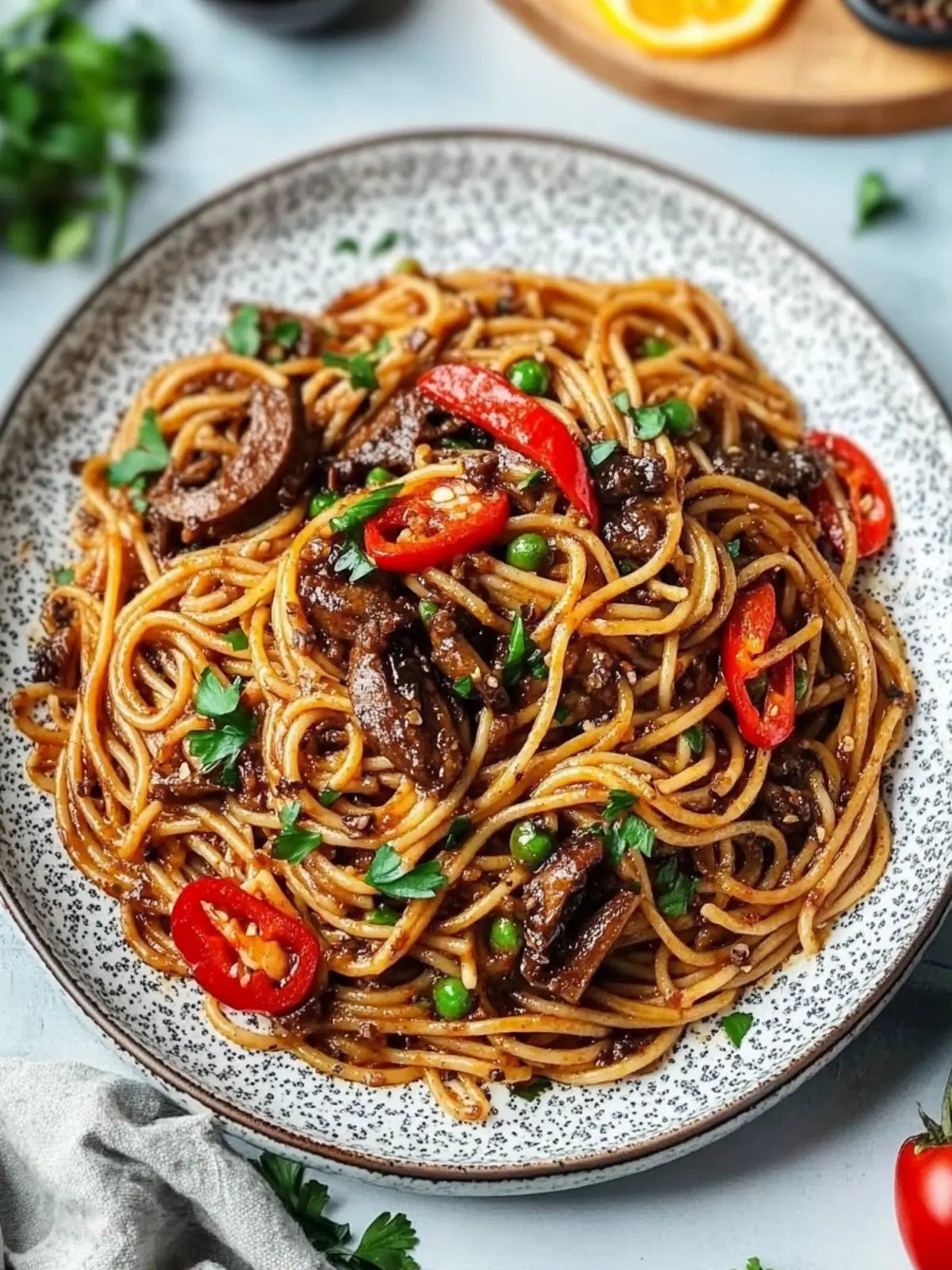 Vegan Singapore Black Pepper Sauce Spaghetti That Rocks! 5 Vegan Singapore Black Pepper Sauce Spaghetti