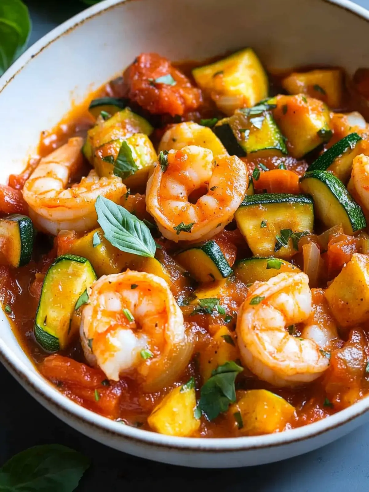 Quick Shrimp and Zucchini in Garlic Tomato Sauce Bliss 3 Shrimp and Zucchini In Garlic Tomato Sauce