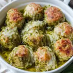 Pesto Baked Turkey Meatballs