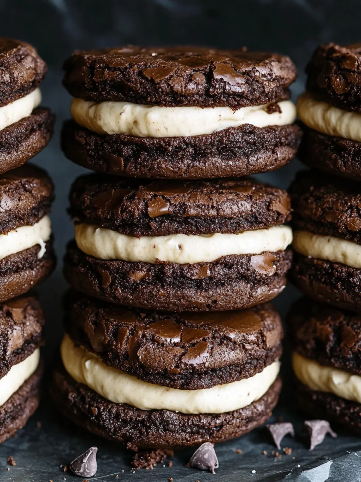 Indulge in Brownie Cookie Sandwiches with Cookie Dough Bliss 5 Brownie Cookie Sandwiches