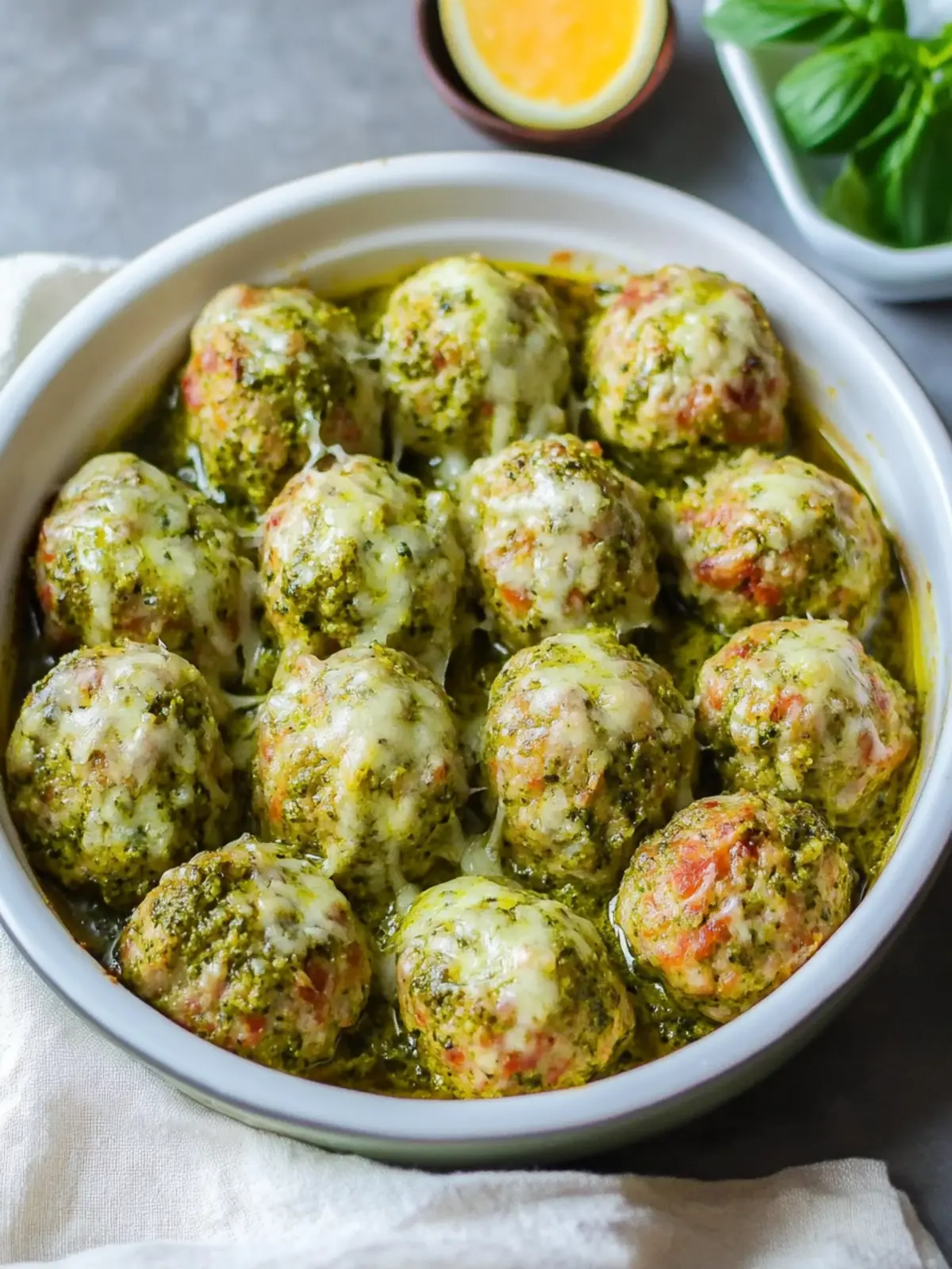 Savory Pesto Baked Turkey Meatballs for Your Homemade Feast 4 Pesto Baked Turkey Meatballs