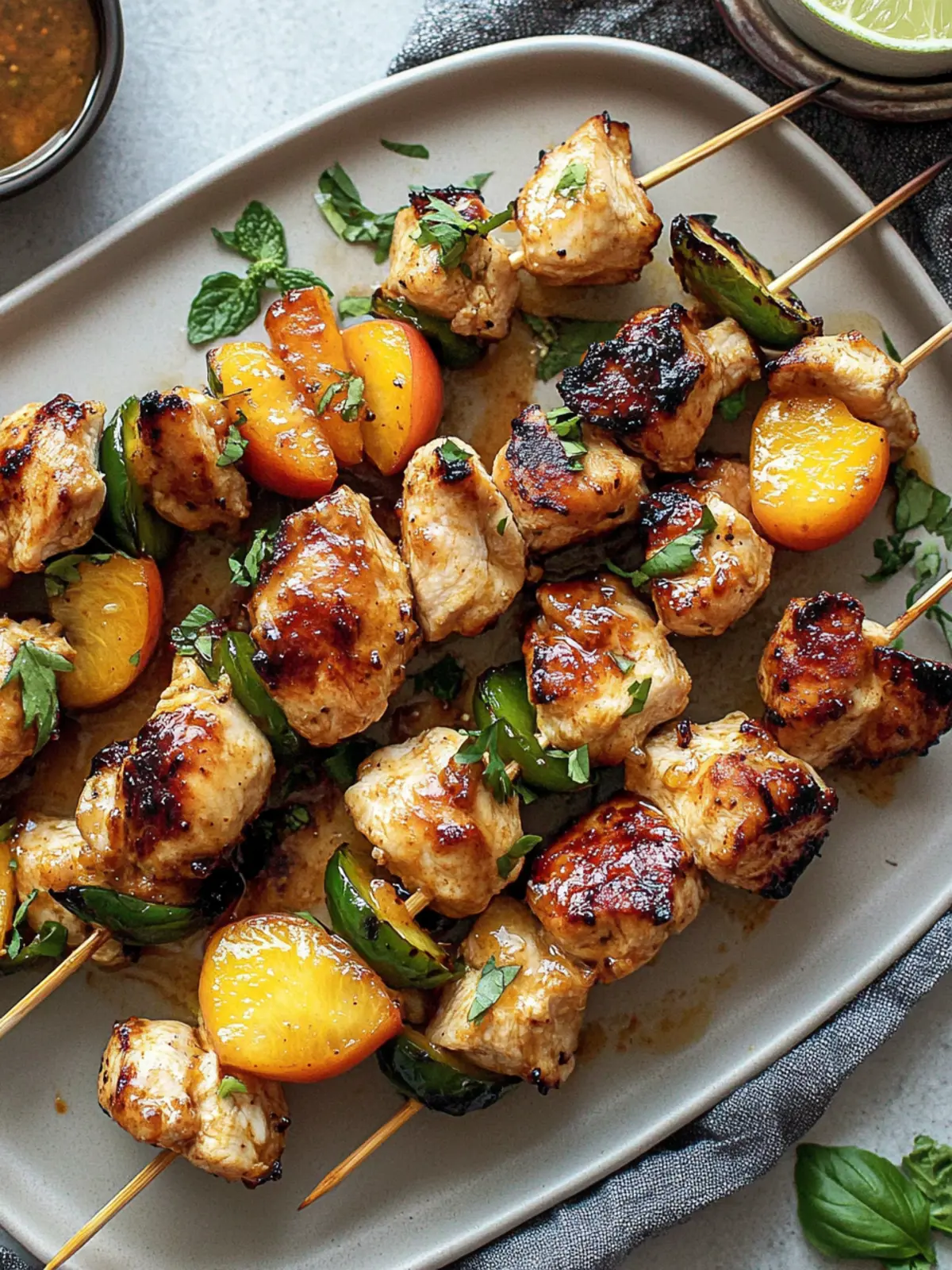 Delicious Jalapeno Peach Chicken Skewers for Summer Grilling 4 Jalapeno Peach Chicken Skewers