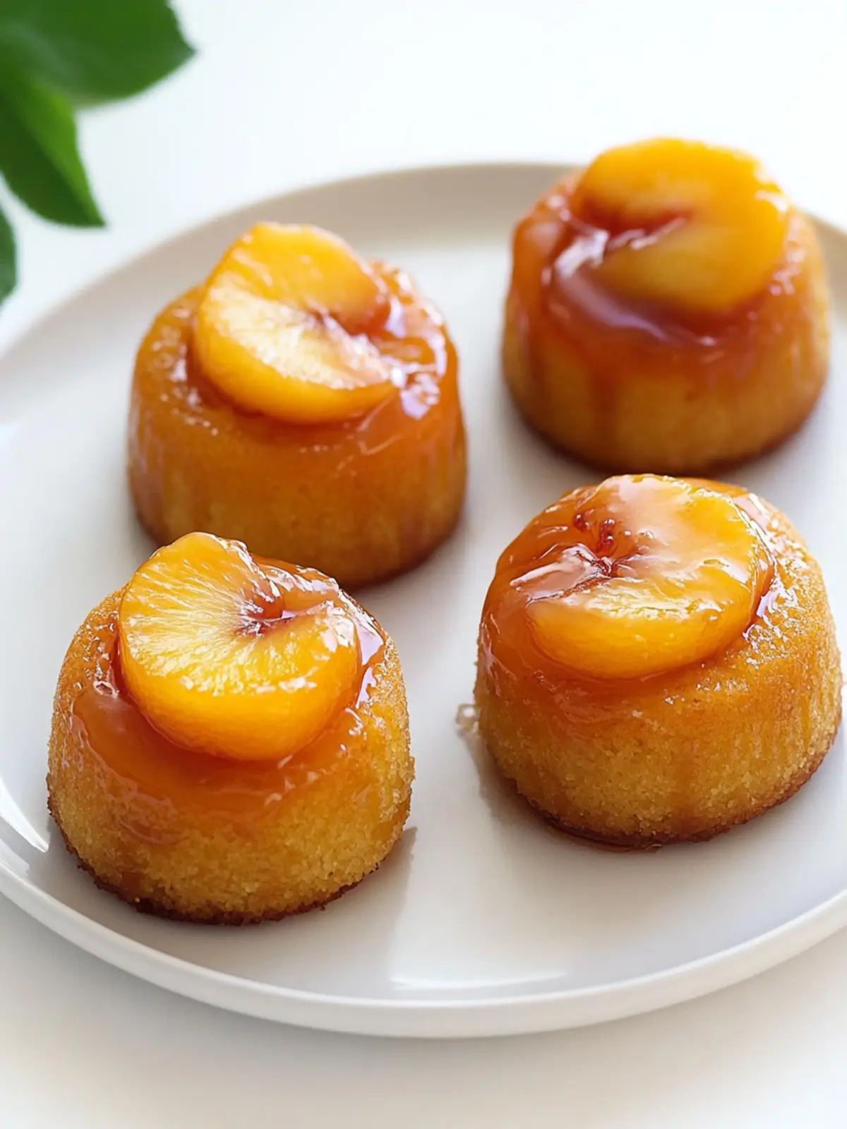 Irresistible Peach Upside Down Mini Cakes for Sweet Moments 4 Peach Upside Down Mini Cakes