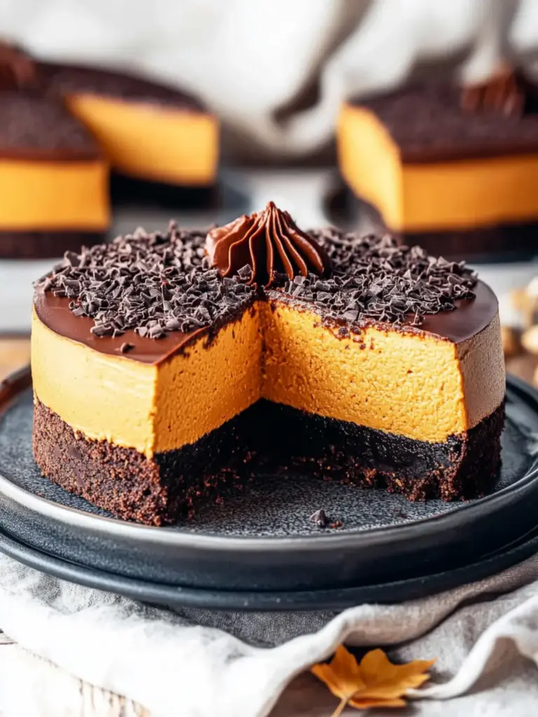 Pumpkin Chocolate Cheesecake