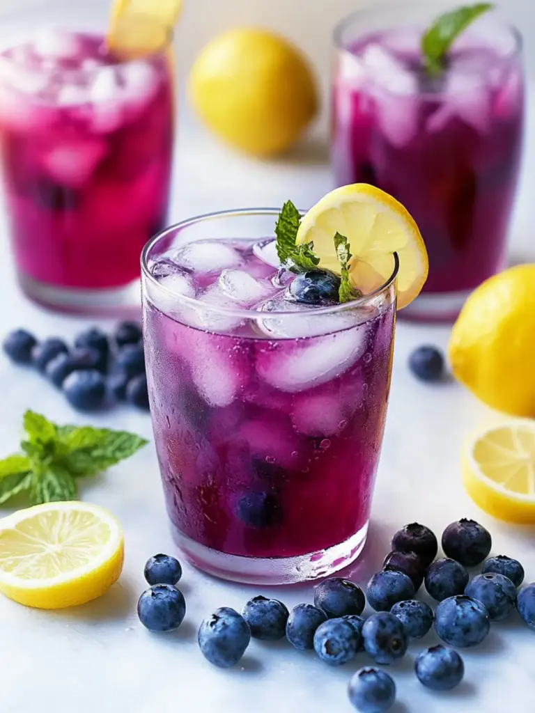 Homemade Blueberry Lemonade