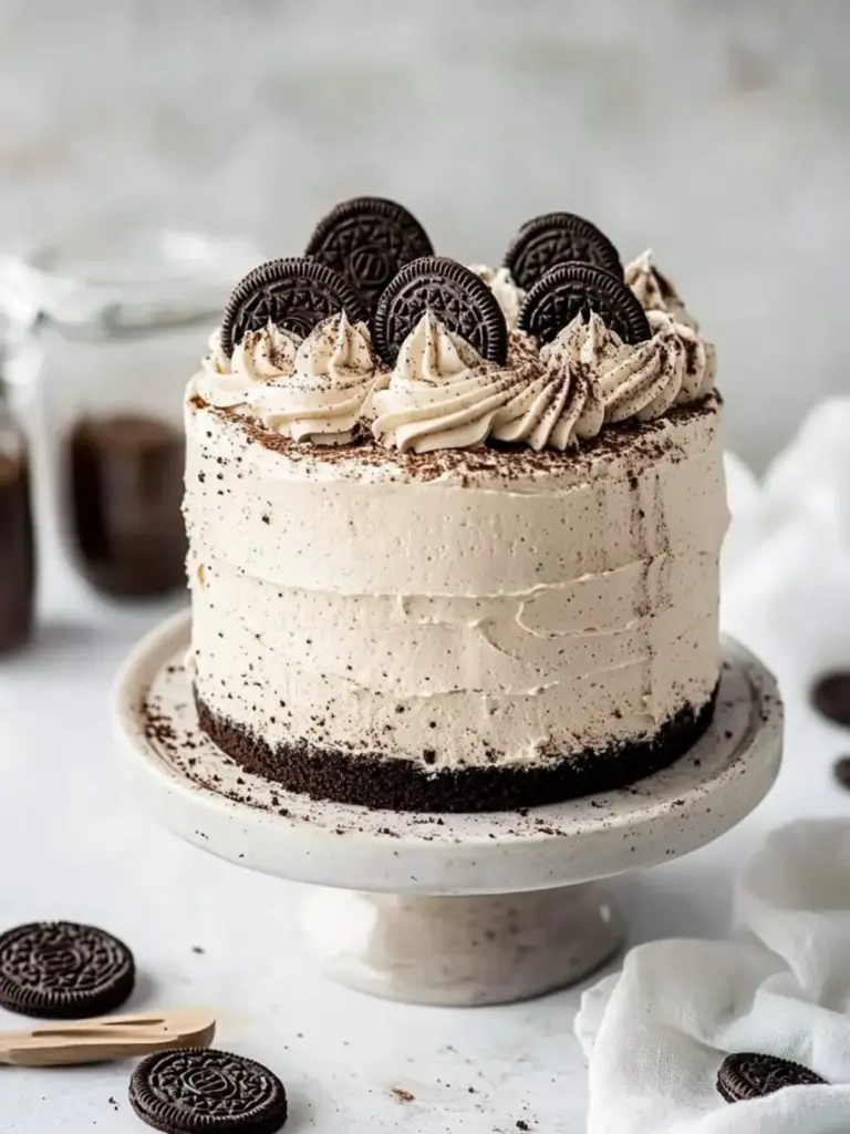 Oreo Cake with Coffee Oreo Buttercream