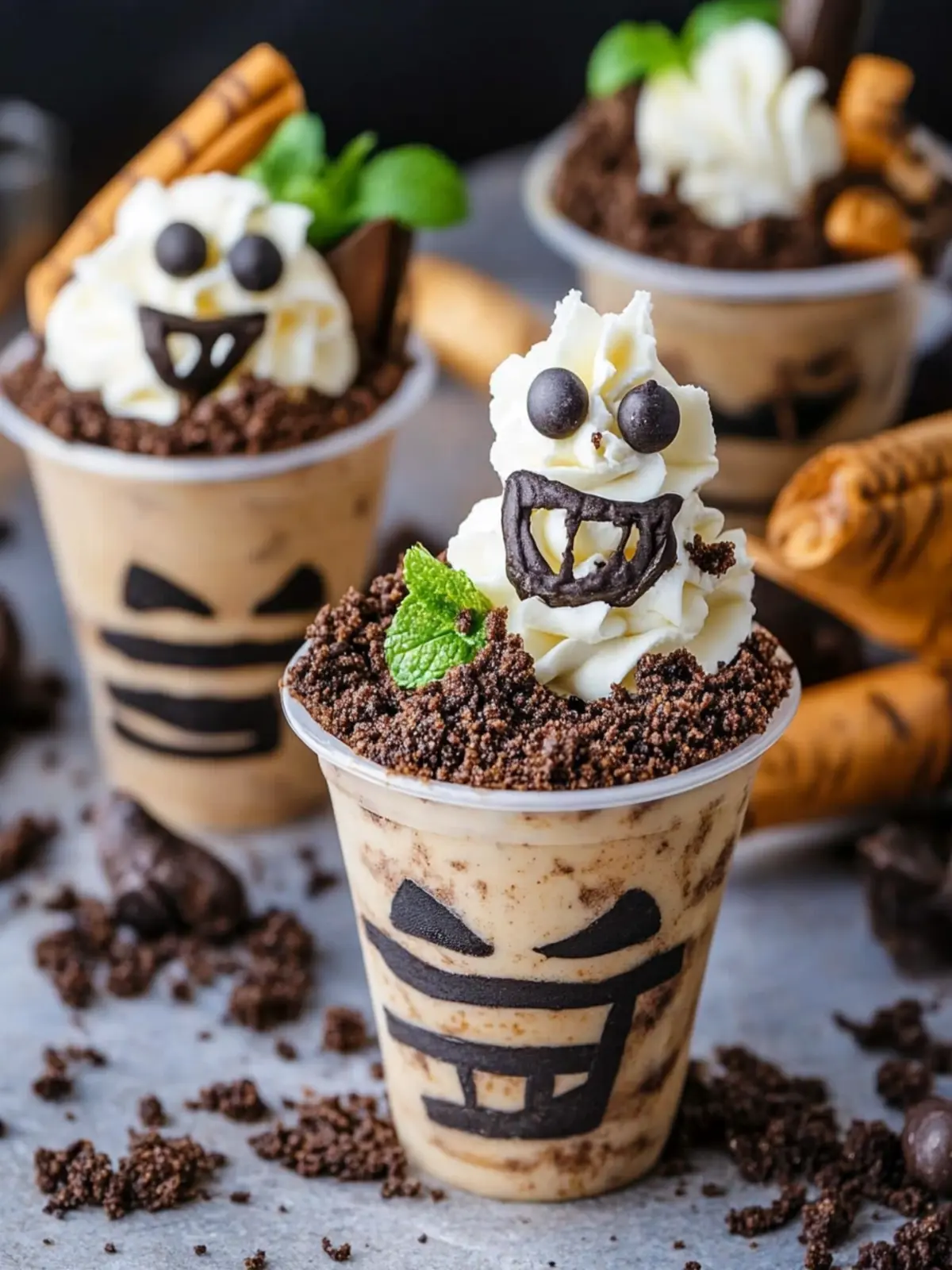 Mummy’s Tomb Dirt Cups: A Spooky Sweet Treat for All Ages 3 Mummy’s Tomb Dirt Cups