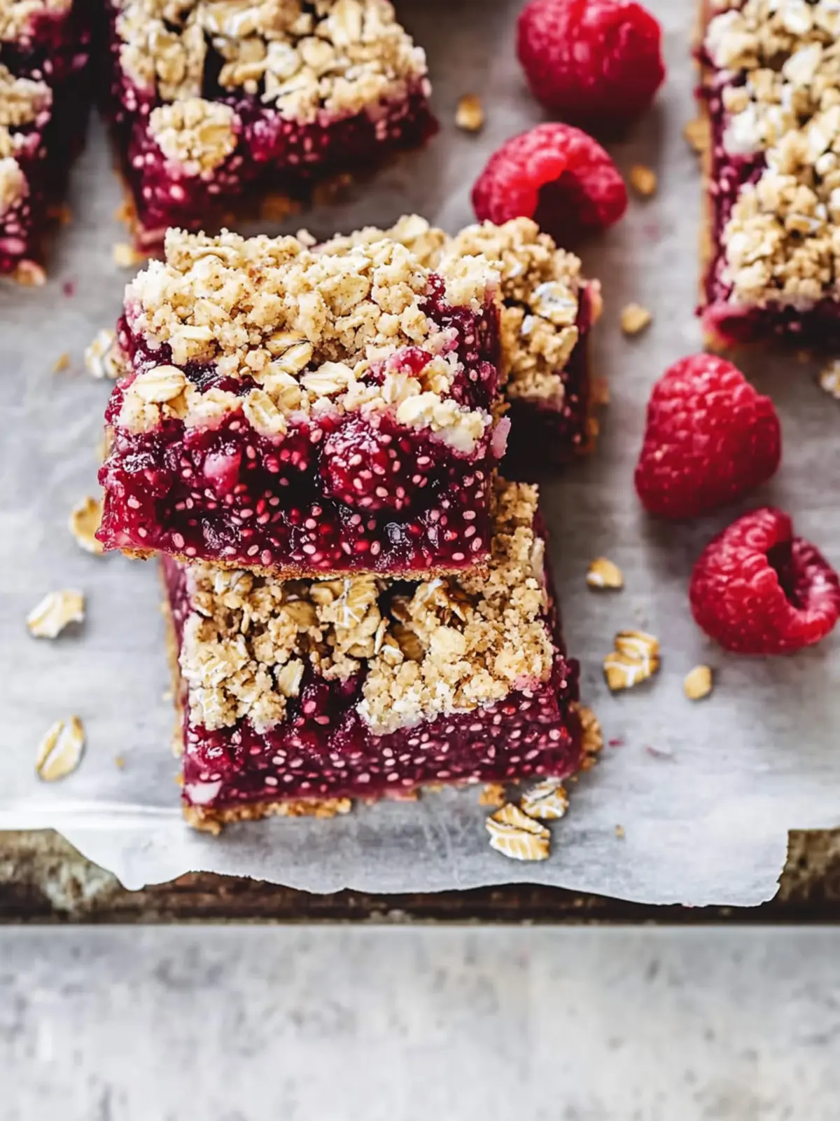 Raspberry Chia Seed Jam Oat Crumble Squares You’ll Love 4 Raspberry Chia Seed Jam Oat Crumble Squares