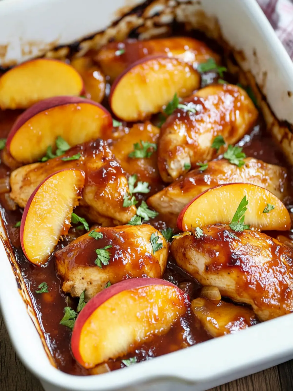 Savory Roasted Peach BBQ Chicken Bake for Ultimate Flavor 2 Roasted Peach BBQ Chicken Bake