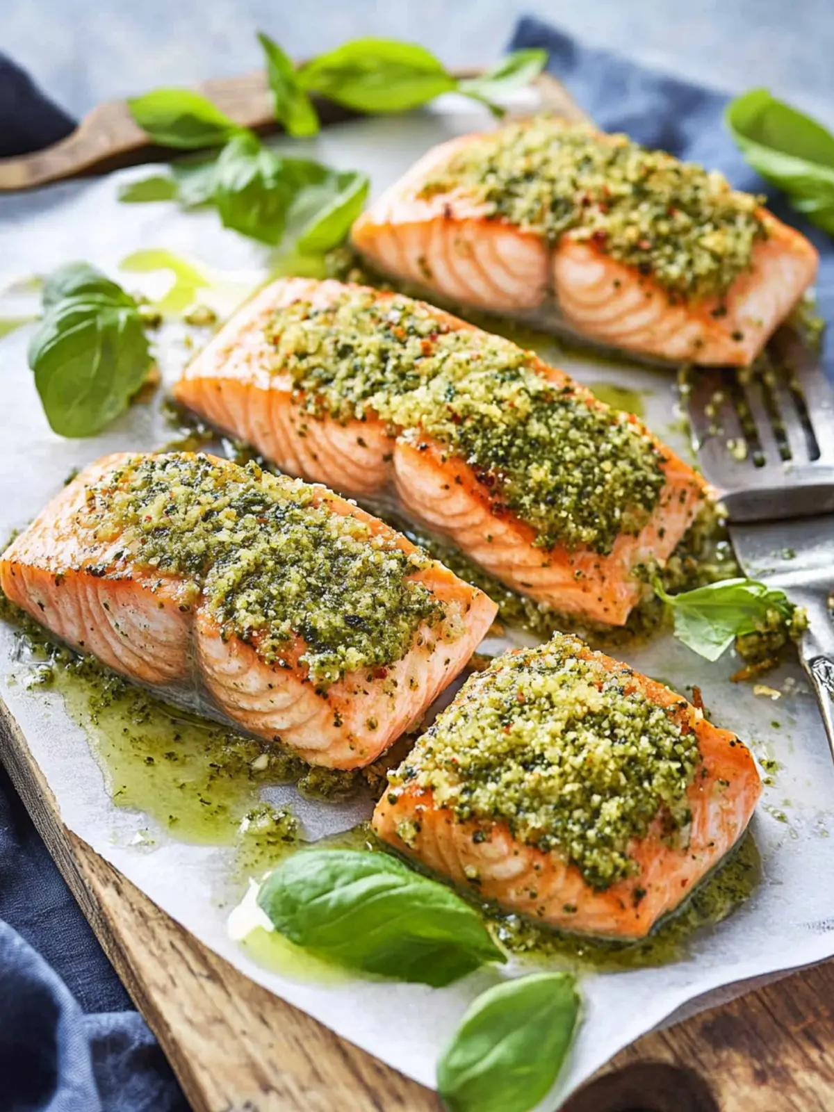 Delicious Salmon with Pesto Crust Ready in Just 20 Minutes 3 SALMON WITH PESTO CRUST