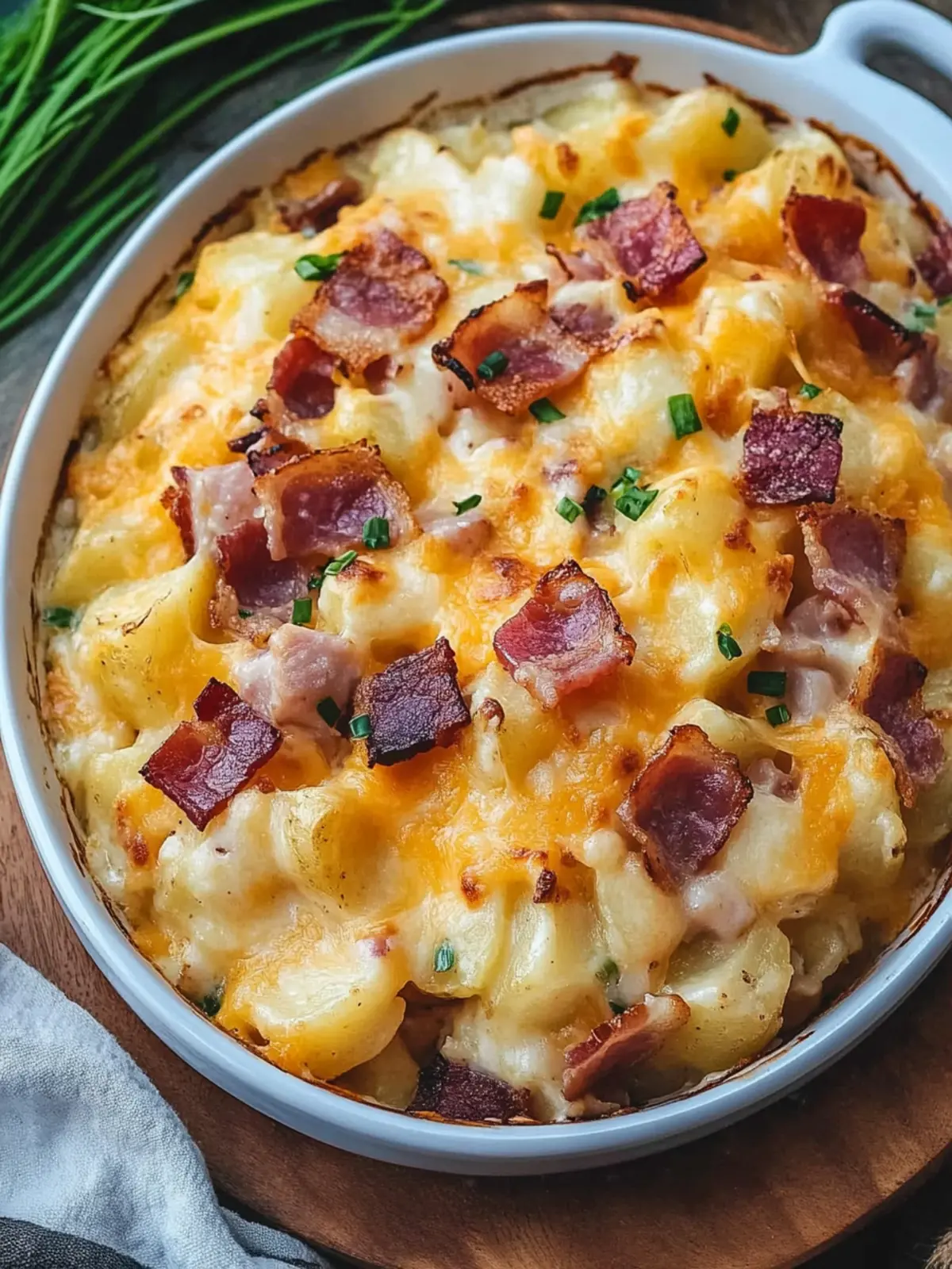 Ham & Bacon Cheesy Potatoes: The Ultimate Comfort Dish 3 Ham & Bacon Cheesy Potatoes