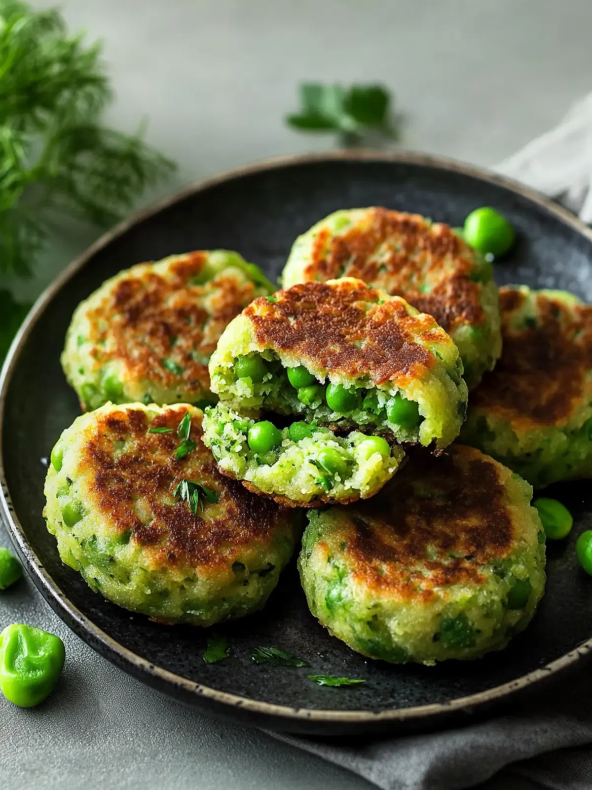 Crispy Green Pea Patties Your New Favorite Meatless Snack 2 Green Pea Patties
