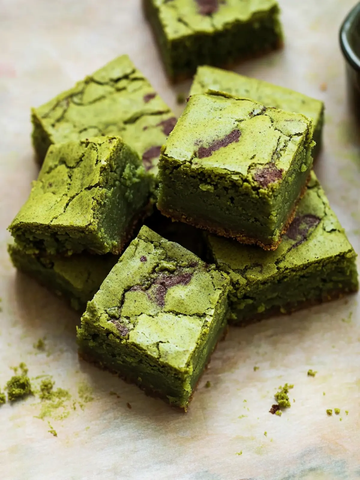 Delicious Fudgy Matcha Blondies You'll Crave Every Time 2 Fudgy Matcha Blondies