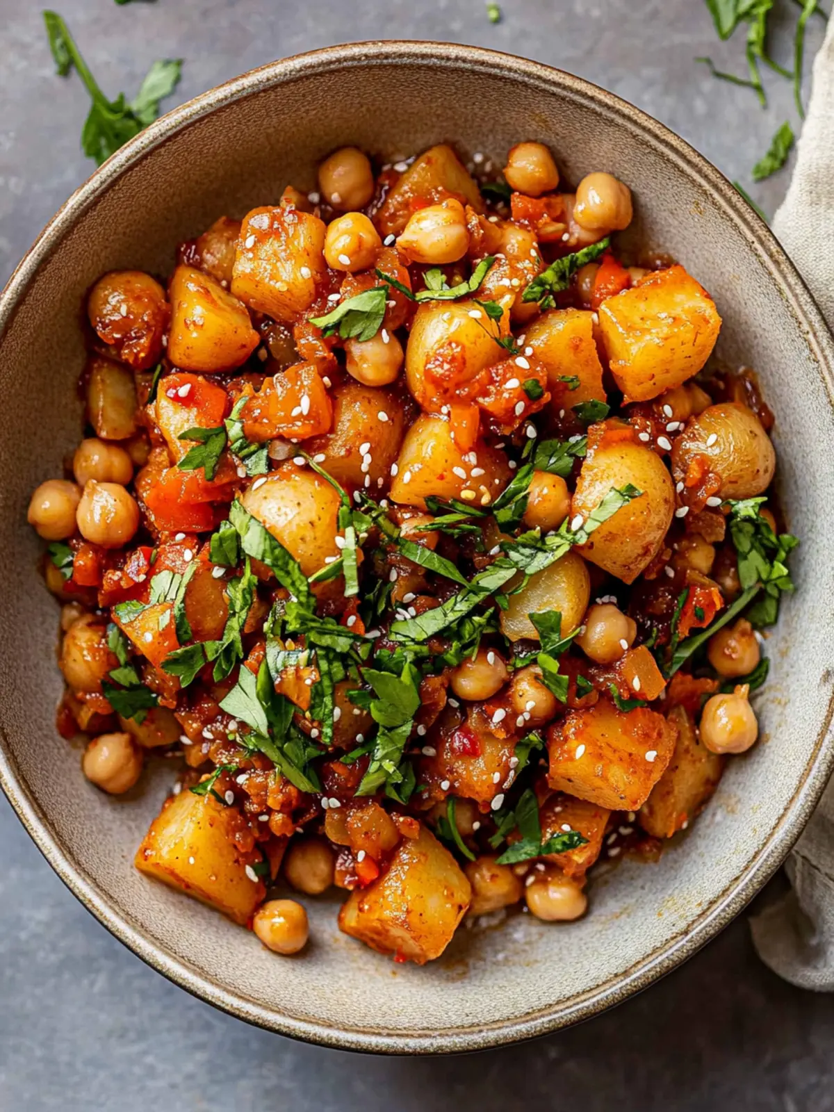 Gochujang Potatoes and Chickpeas: A Flavorful Twist! 2 Gochujang Potatoes and Chickpeas
