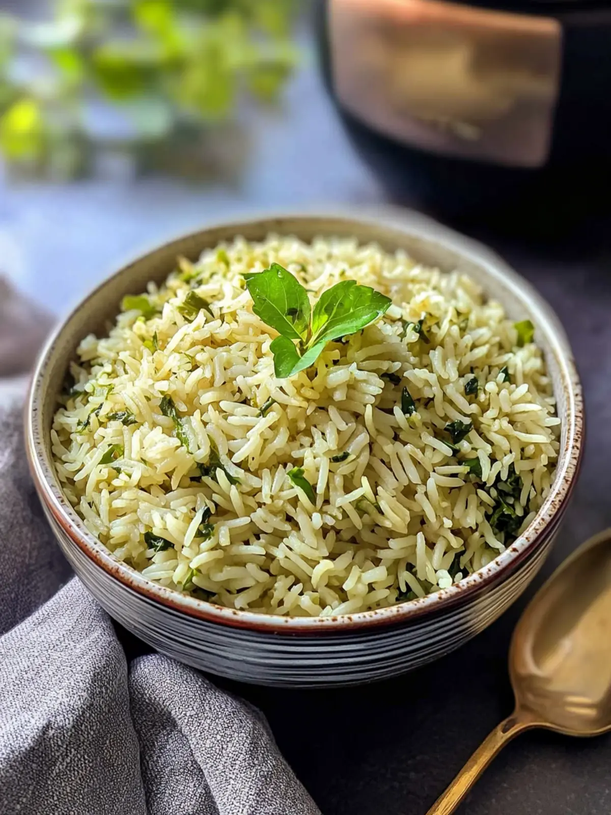 Instant Pot Spinach Rice