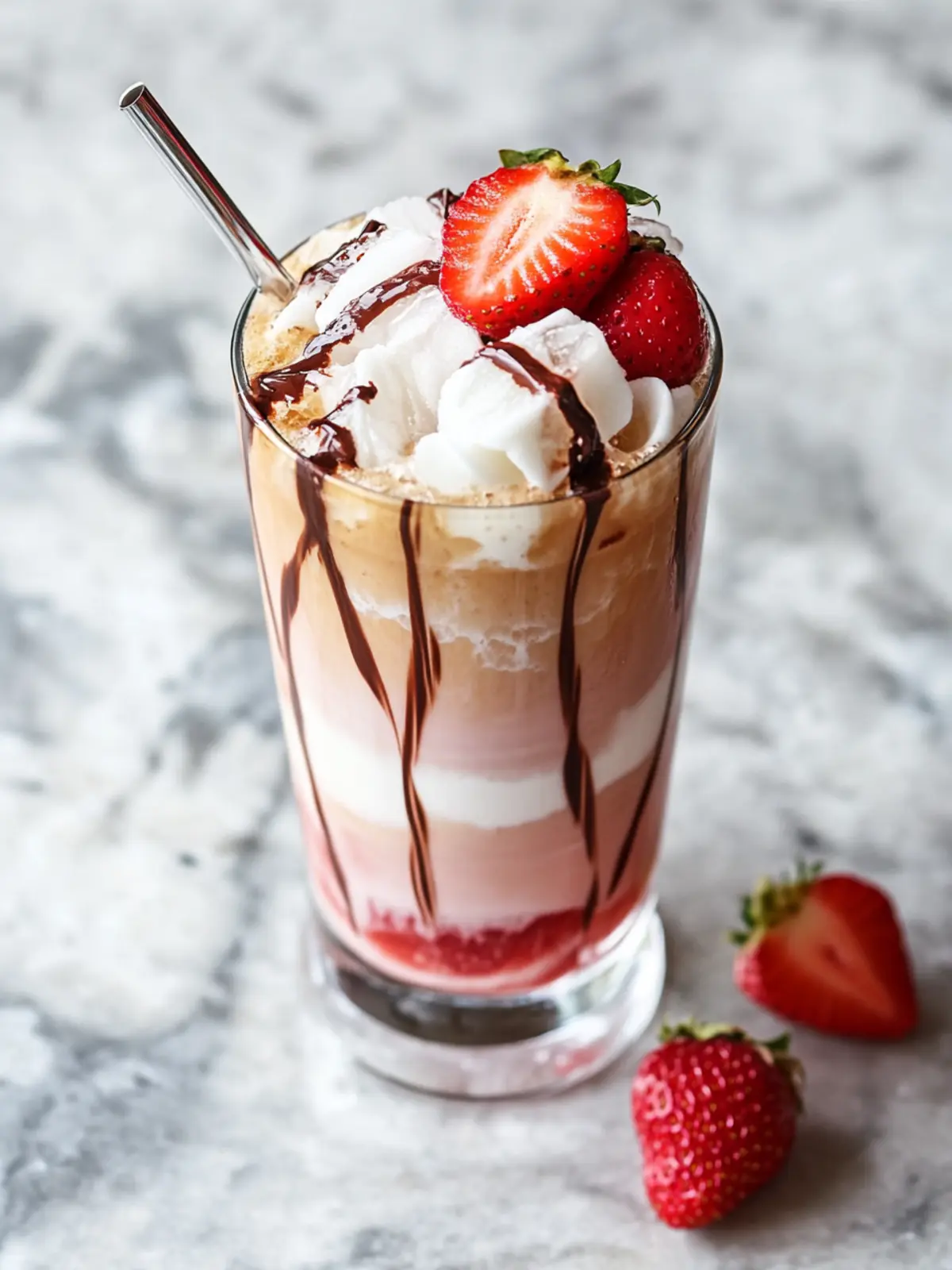 Iced White Chocolate Strawberry Latte
