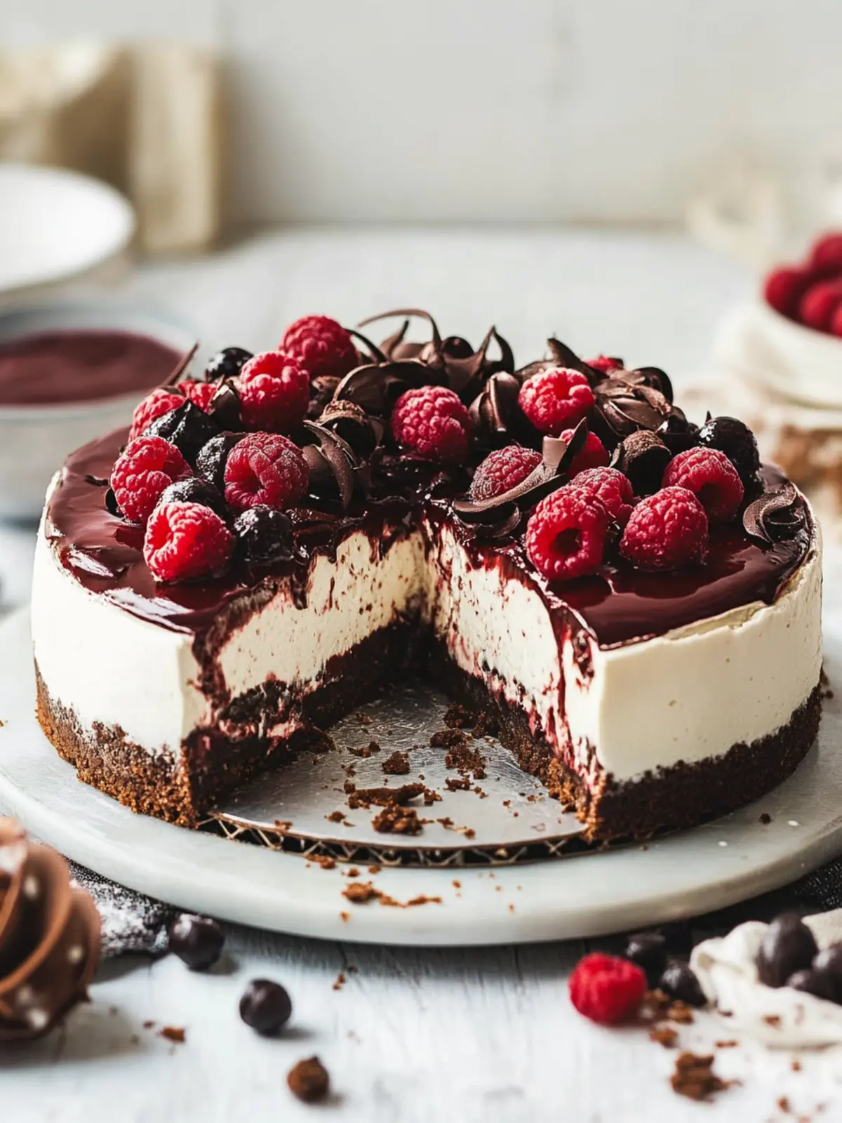 Indulge in No Bake Black Forest Cheesecake Bliss 4 Black Forest Cheesecake