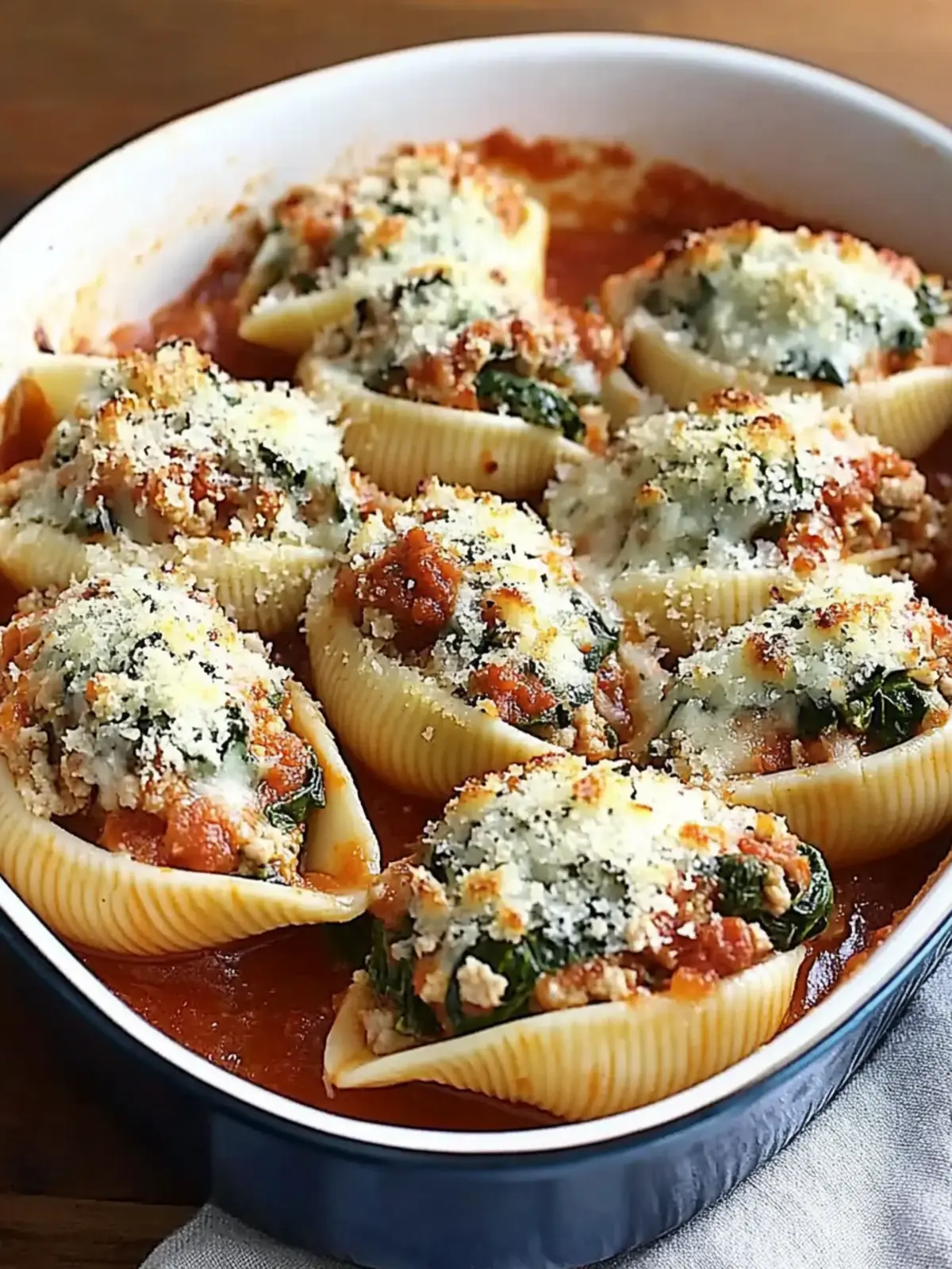 Irresistible Stuffed Shells with Spinach and Ground Turkey 5 Stuffed Shells with Spinach and Ground Turkey