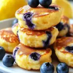 Lemon Blueberry Cottage Cheese Pancake Bites