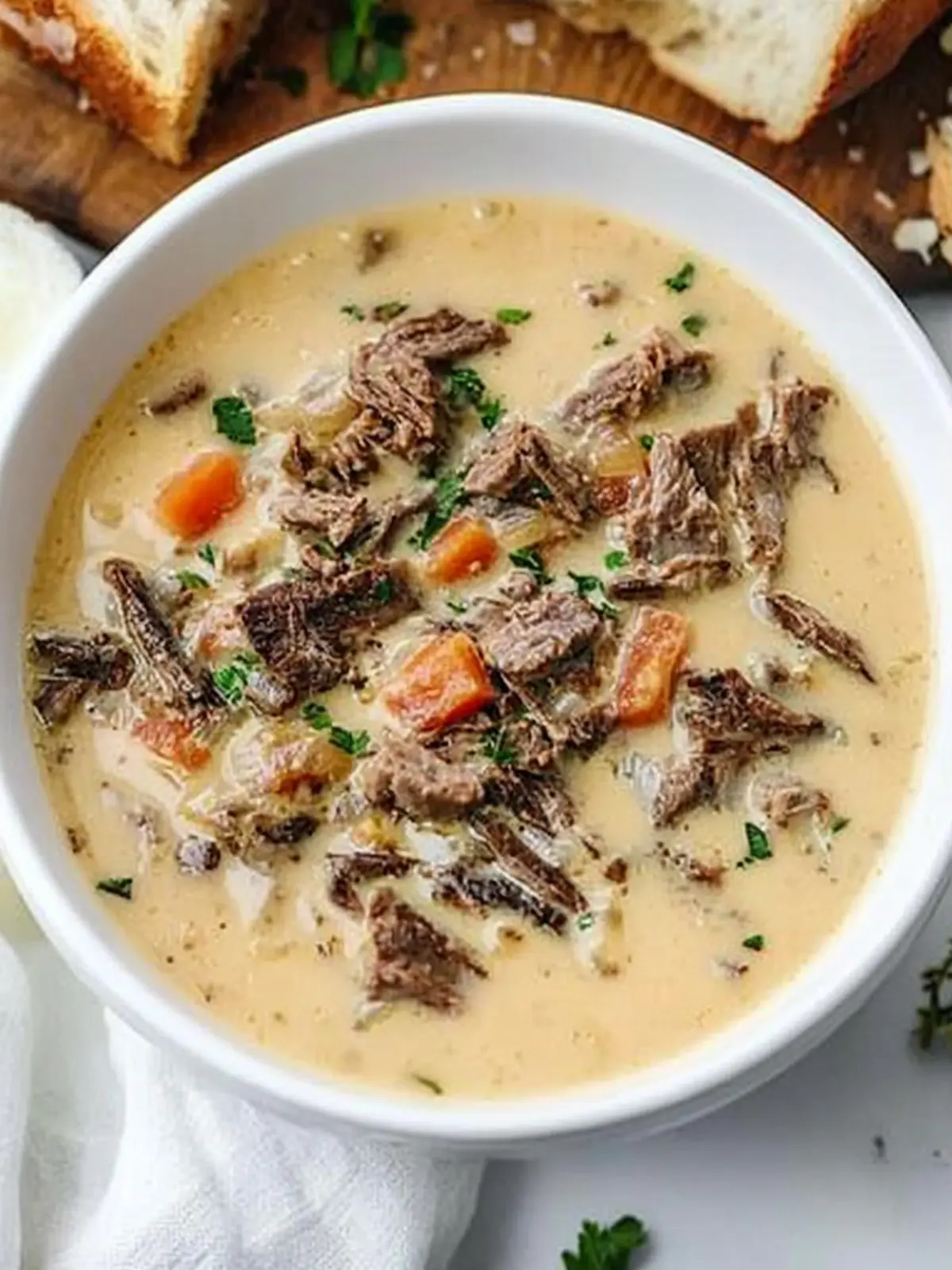 Creamy Philly Cheesesteak Soup That's Comfort in a Bowl 2 Creamy Philly Cheesesteak Soup