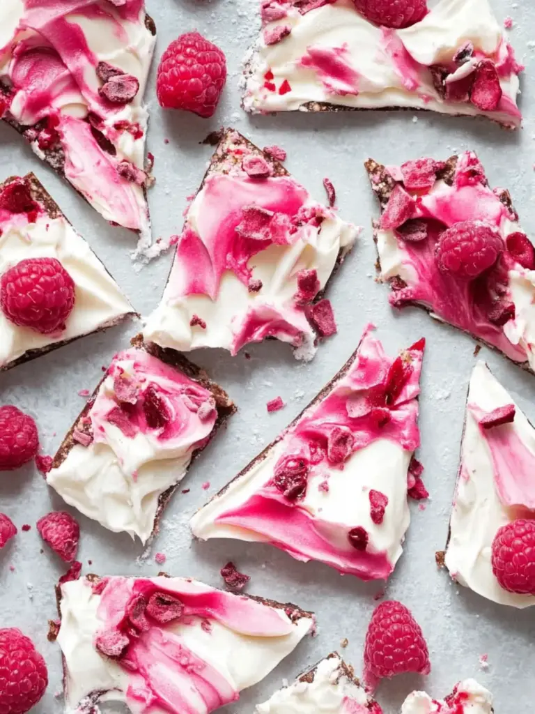 Raspberry Meringue Bark