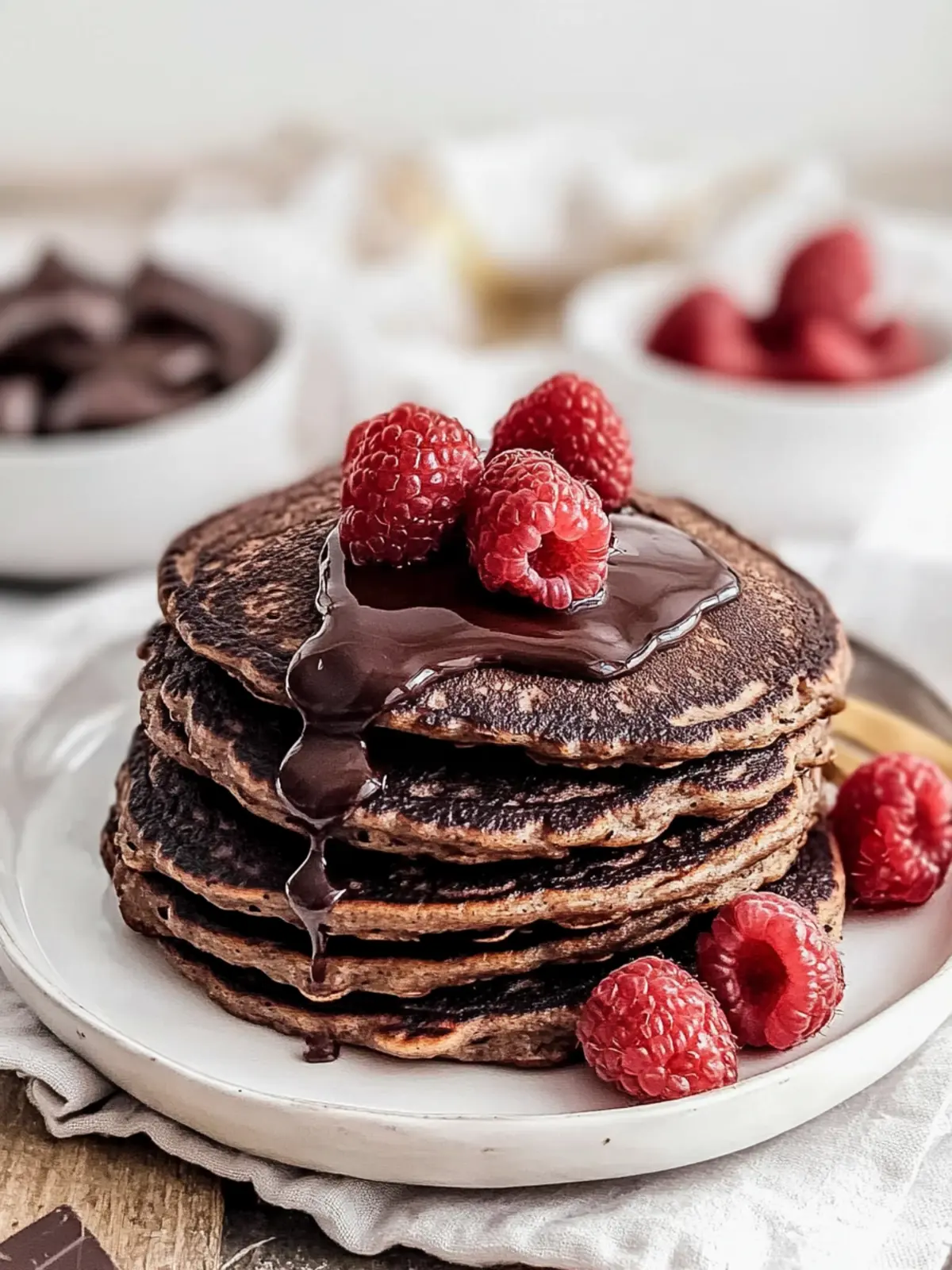 Irresistibly Fluffy Chocolate Oat Pancakes for Everyone 3 Chocolate Oat Pancakes