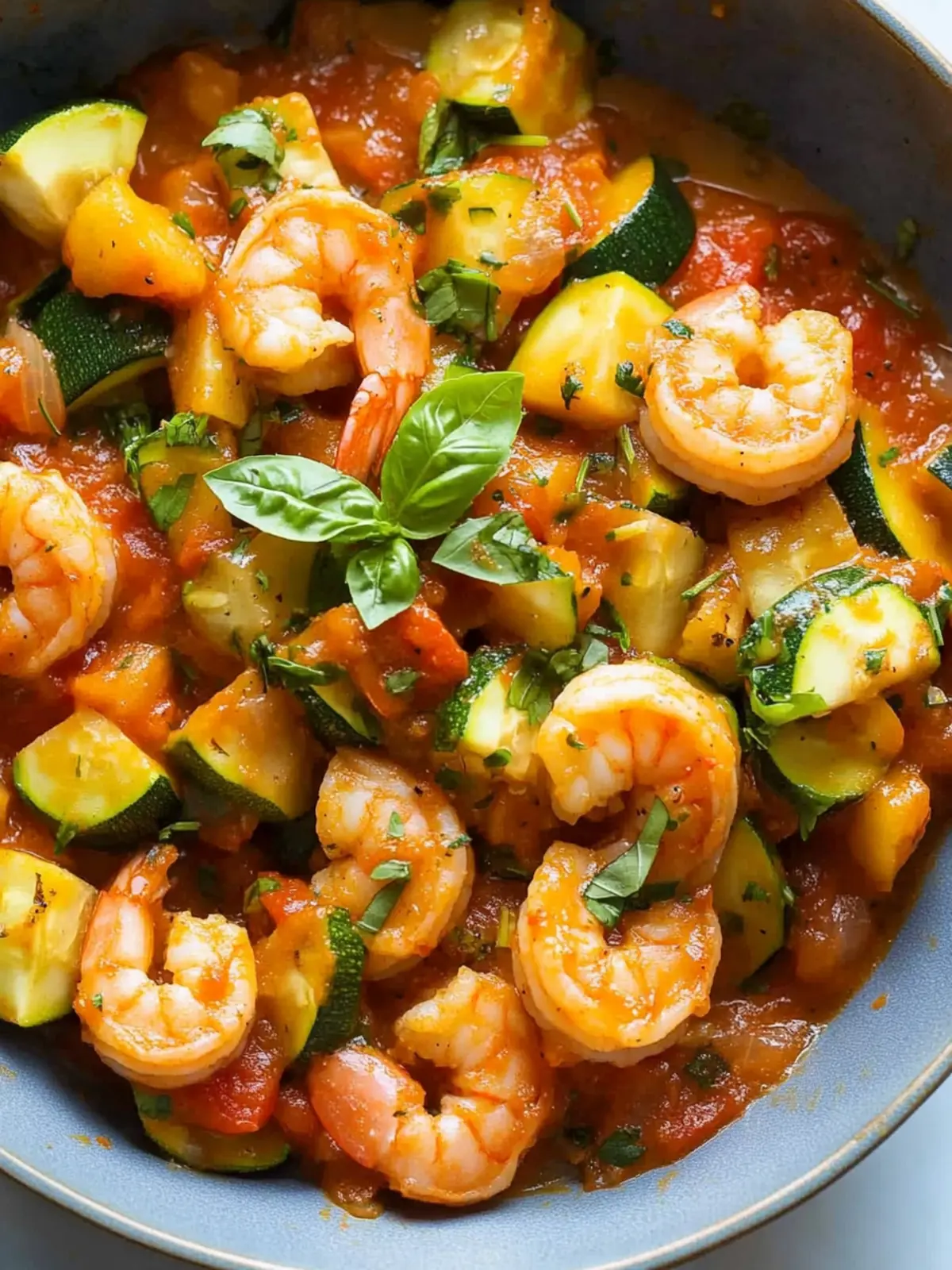 Quick Shrimp and Zucchini in Garlic Tomato Sauce Bliss 2 Shrimp and Zucchini In Garlic Tomato Sauce