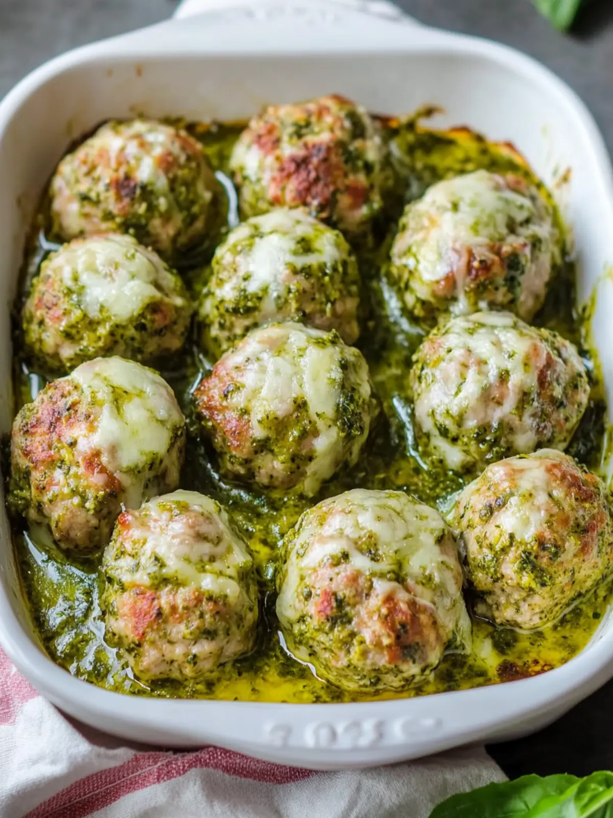 Savory Pesto Baked Turkey Meatballs for Your Homemade Feast 3 Pesto Baked Turkey Meatballs
