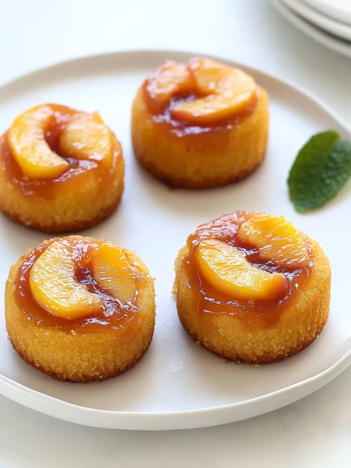 Irresistible Peach Upside Down Mini Cakes for Sweet Moments 3 Peach Upside Down Mini Cakes