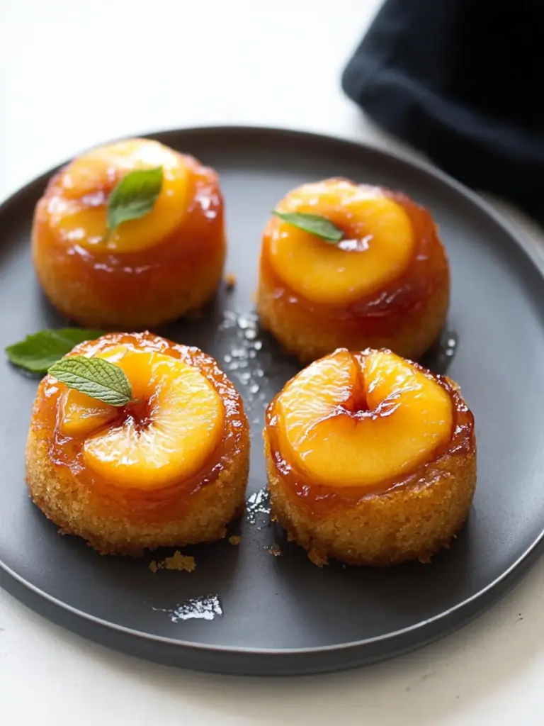 Peach Upside Down Mini Cakes