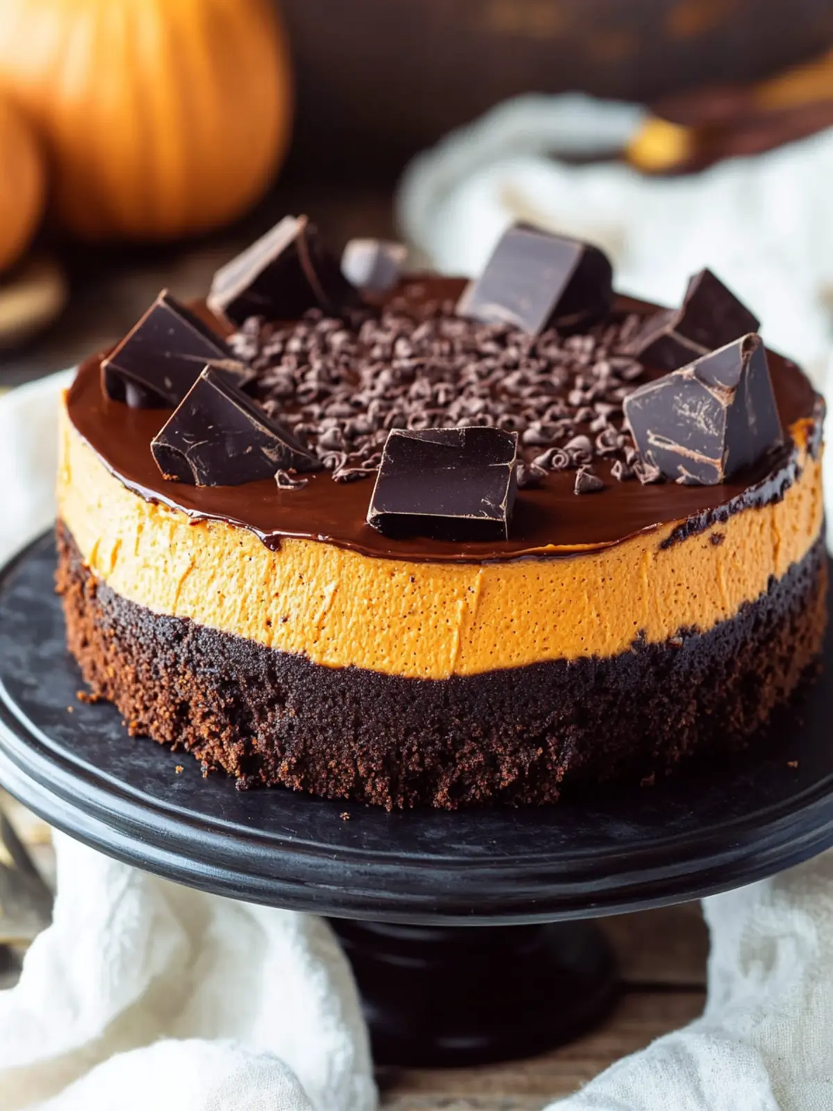 Decadent Pumpkin Chocolate Cheesecake to Elevate Your Fall Desserts 2 Pumpkin Chocolate Cheesecake