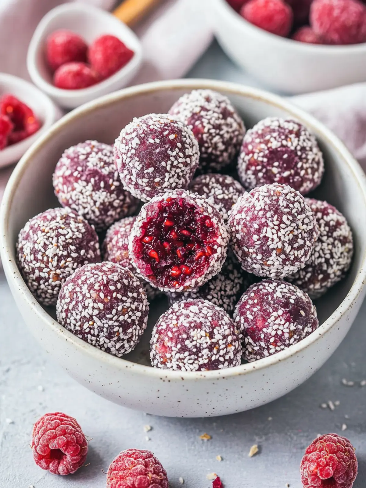 Delicious Raspberry Bliss Balls with Dates for a Health Boost 4 Raspberry Bliss Balls with Dates
