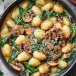 Creamy Spinach and Mushroom Gnocchi